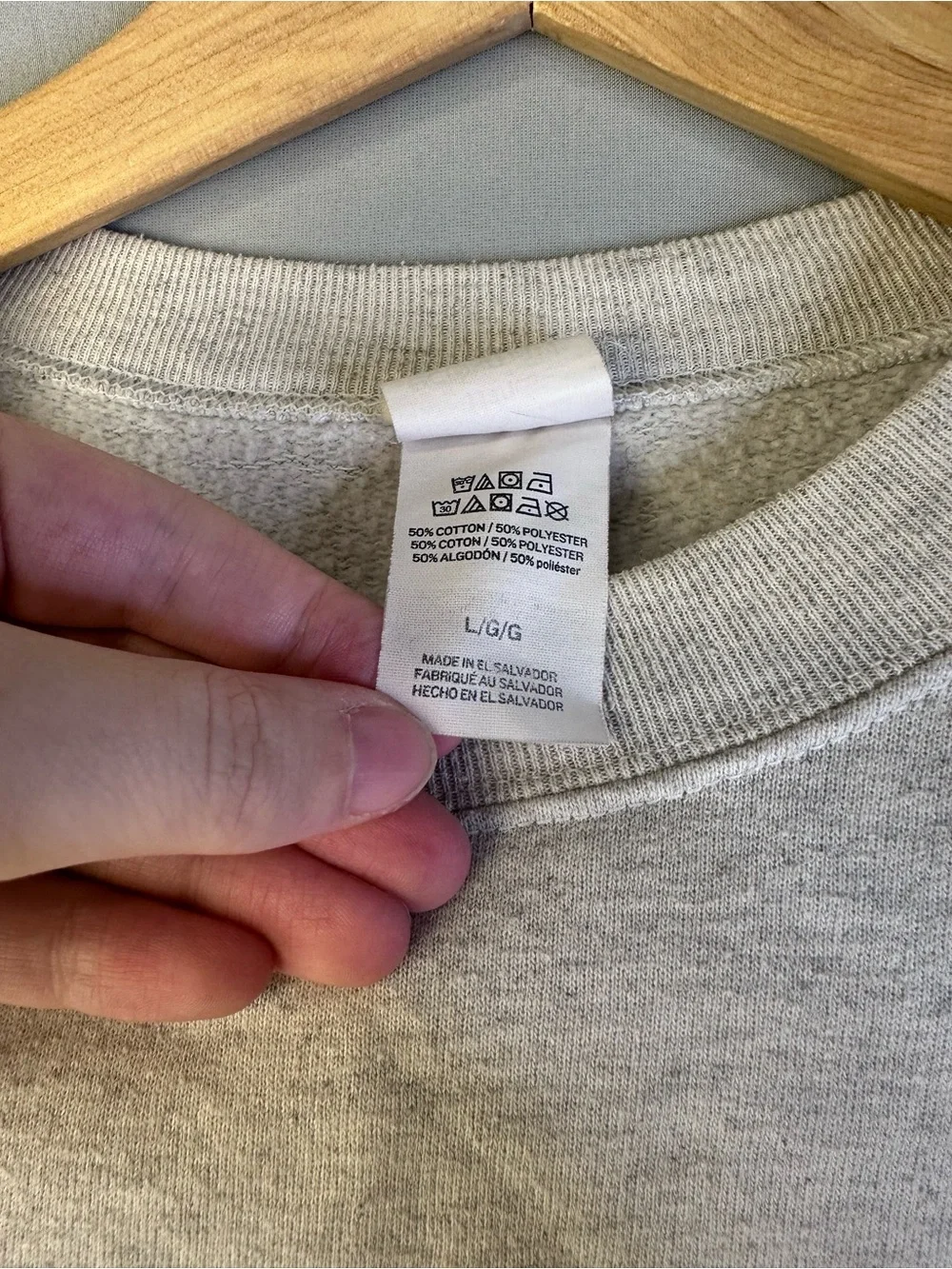 Hanes Light Gray Breckenridge Crewneck with Yellow Sun & Navy Tree Graphic